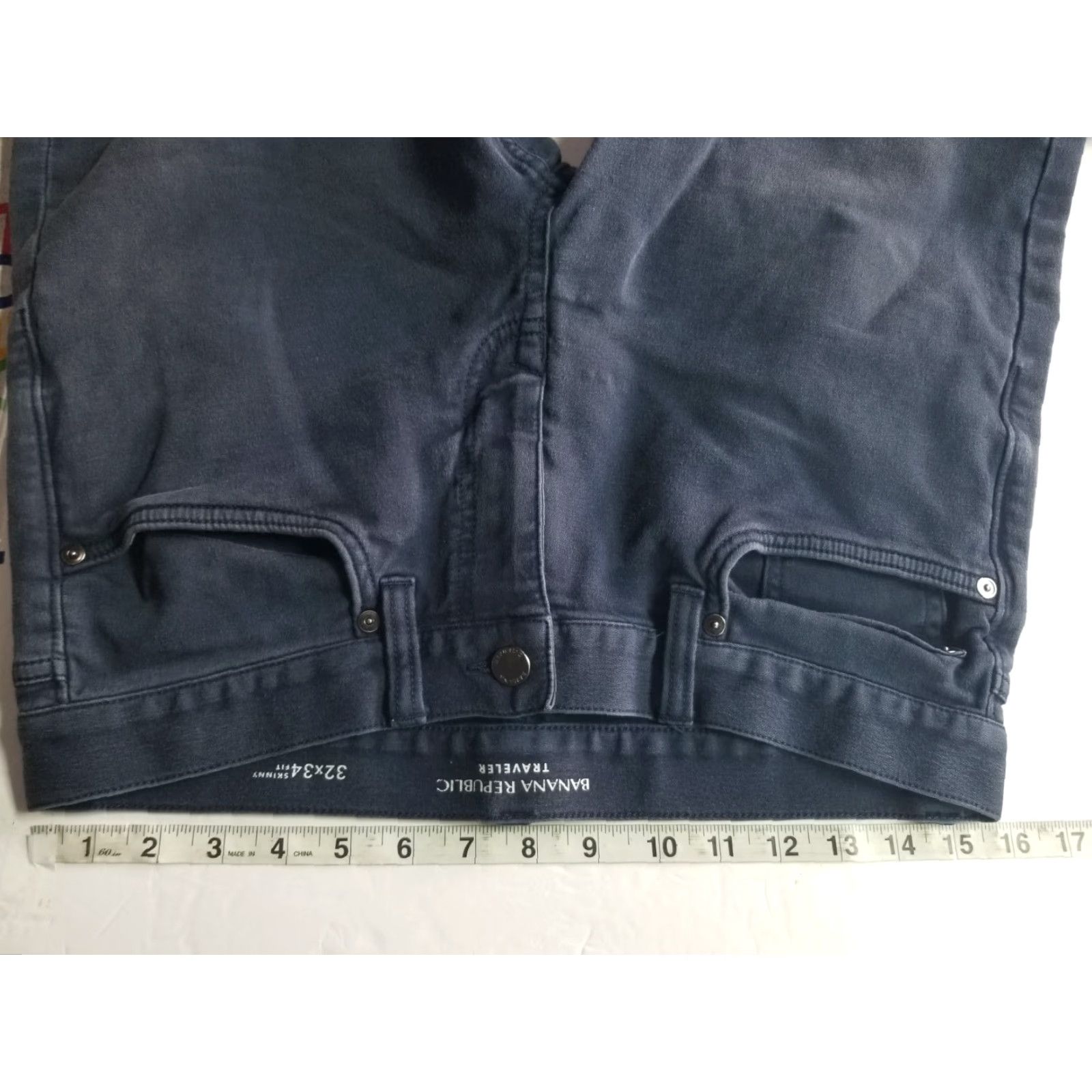 Banana Republic Banana Republic Jeans Mens Regular 32x34 Blue Denim Stretch 5-Pocket City Hipster Regular Mens Jeans Size US 32 / EU 48 - 3 Thumbnail