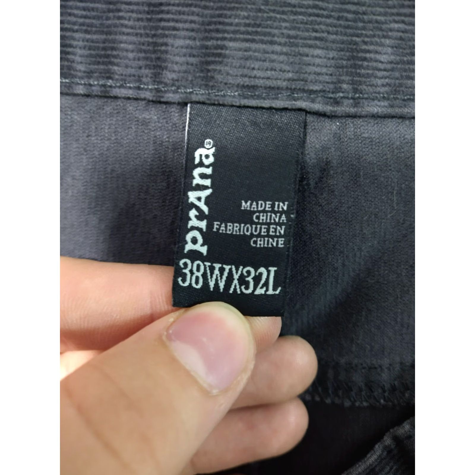 Prana PrAna Pants Mens 38x32 Gray Saxton Corduroy Straight Leg Stretch Mid Rise Pants Size US 38 / EU 54 - 7 Thumbnail