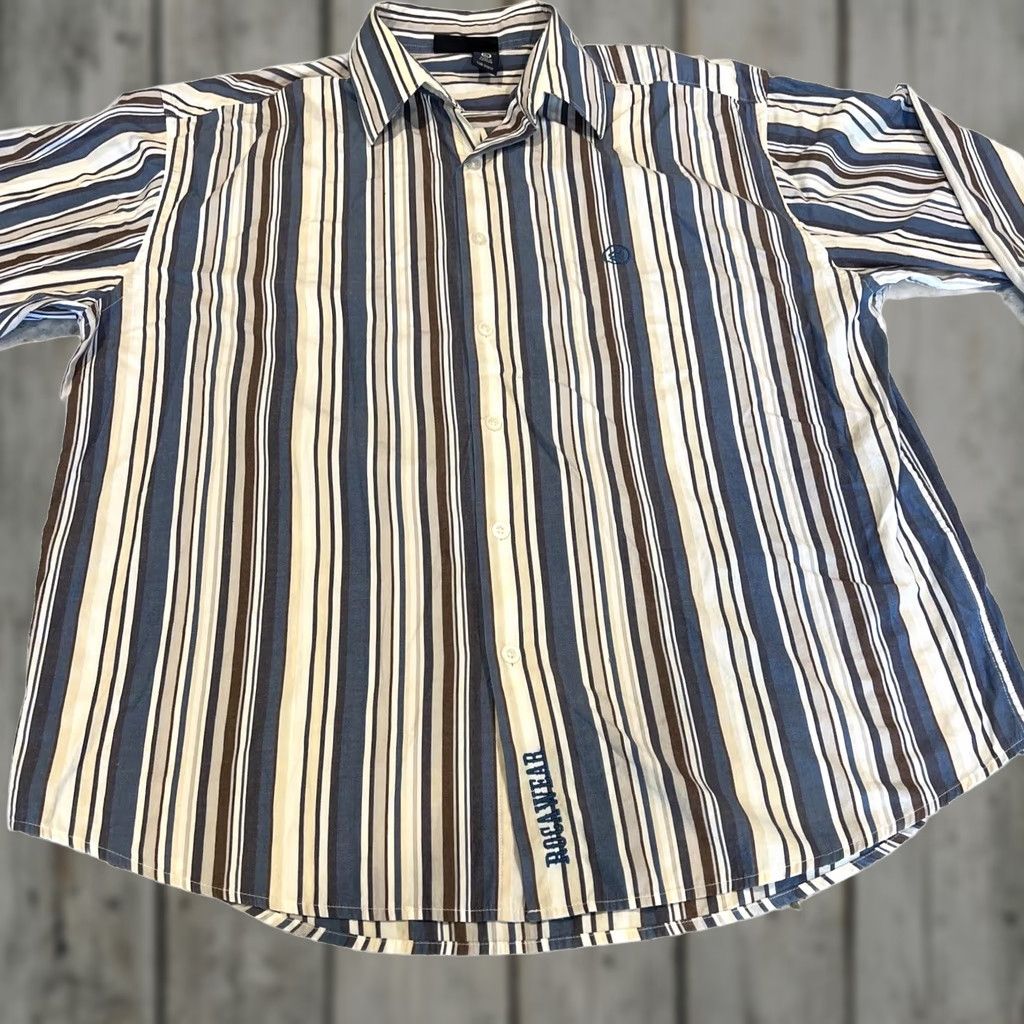 Rocawear Rocawear Shirt Men’s XL Long Sleeve Button Down Striped Cotton Size US XL / EU 56 / 4 - 1 Thumbnail