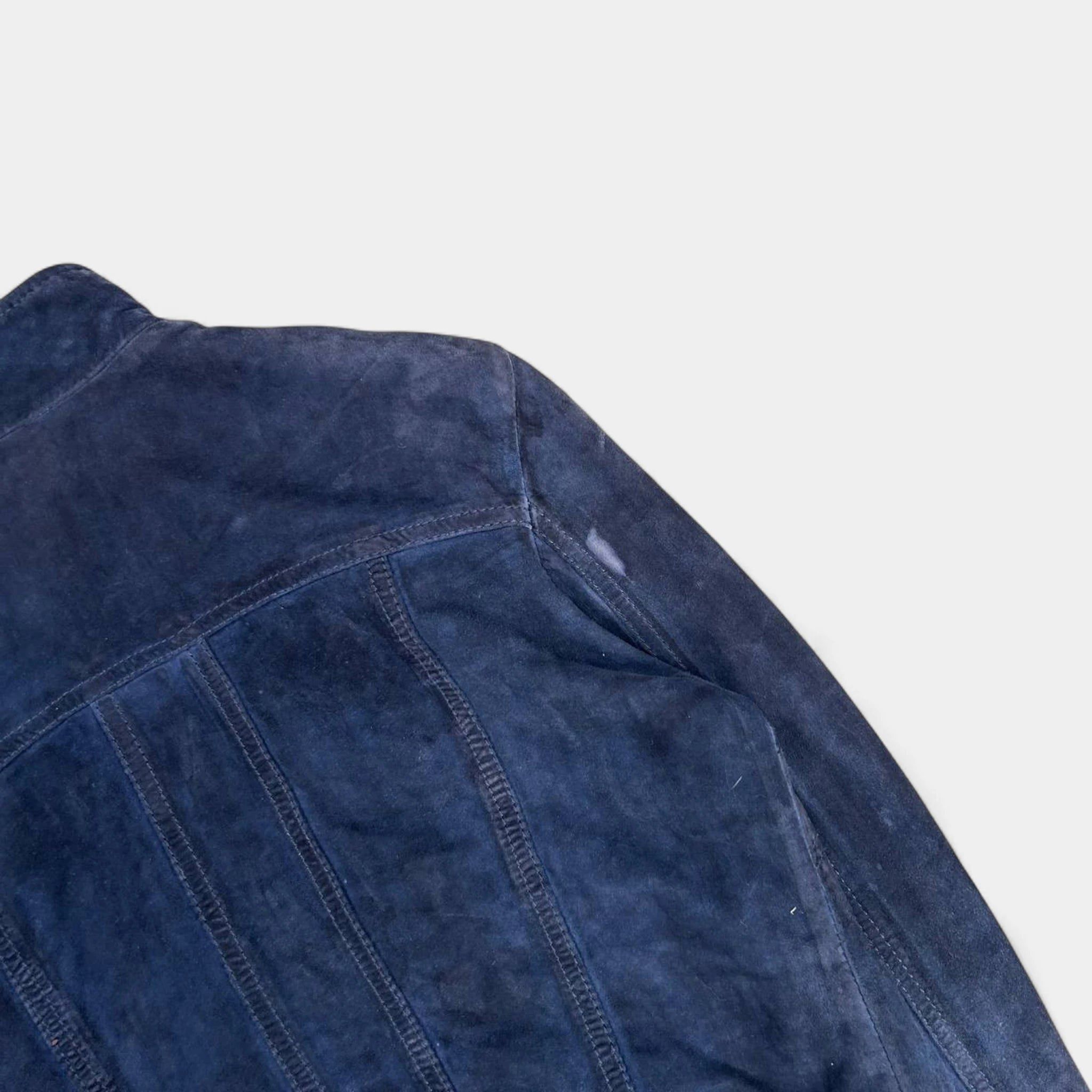 Dolce & Gabbana Dolce & Gabbana 2000´s Navy Suede Jacket Size XS / US 0-2 / IT 36-38 - 6 Thumbnail