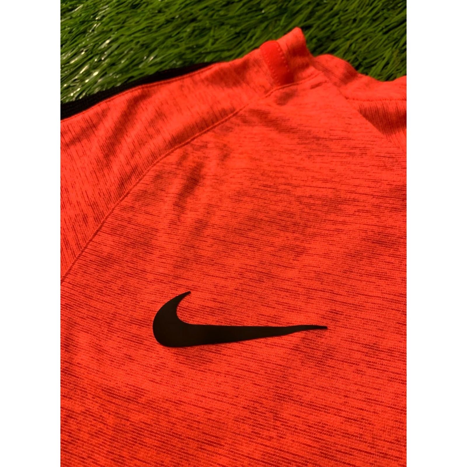 Nike Nike Dri-FIT Mens Football Jersey Shirt Size M Orange and Black Short Sleeve Jersey, Classic Fit Size US M / EU 48-50 / 2 - 3 Thumbnail