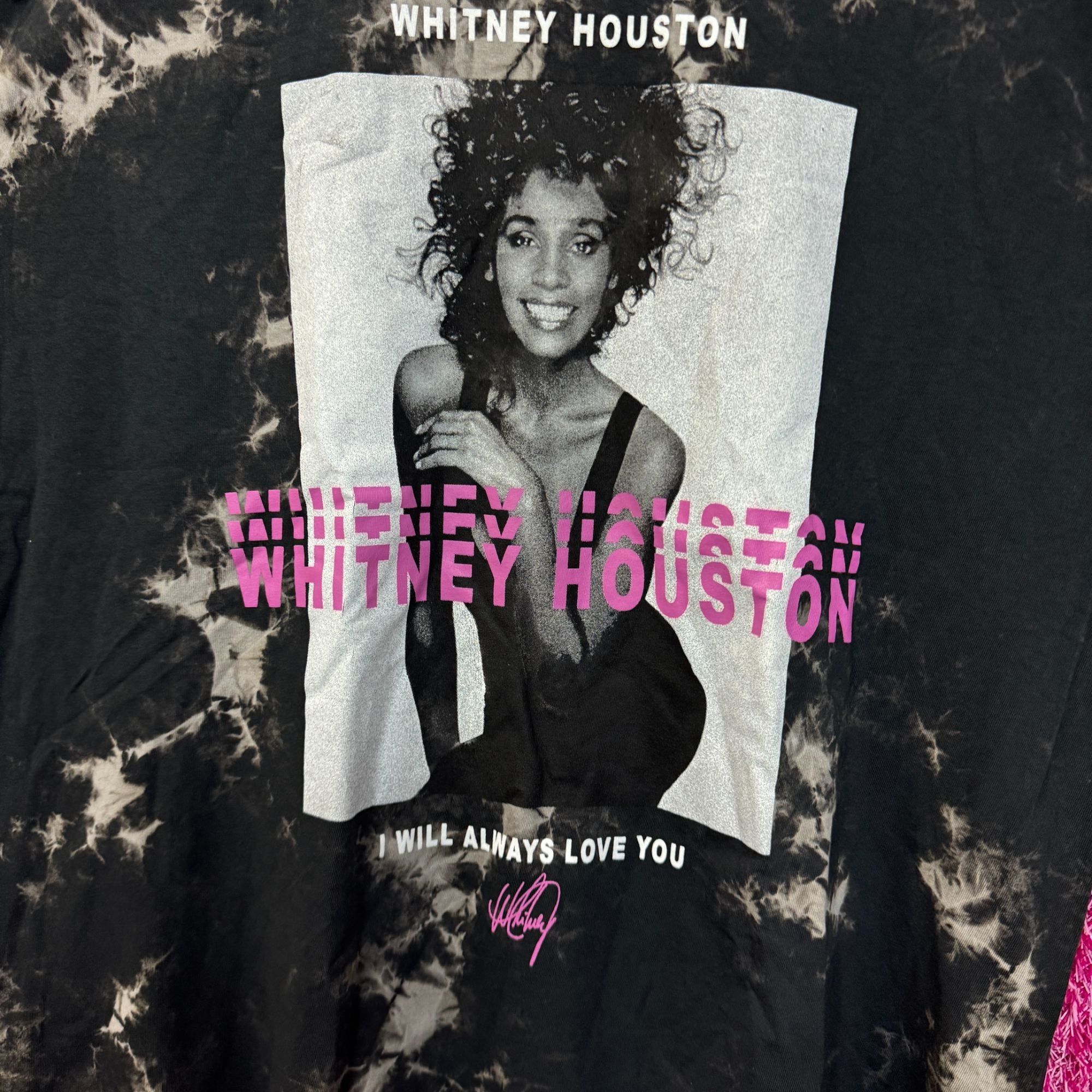 Band Tees Whitney Houston I Will Always Love You bleach dye shirt size Size US XL / EU 56 / 4 - 2 Thumbnail