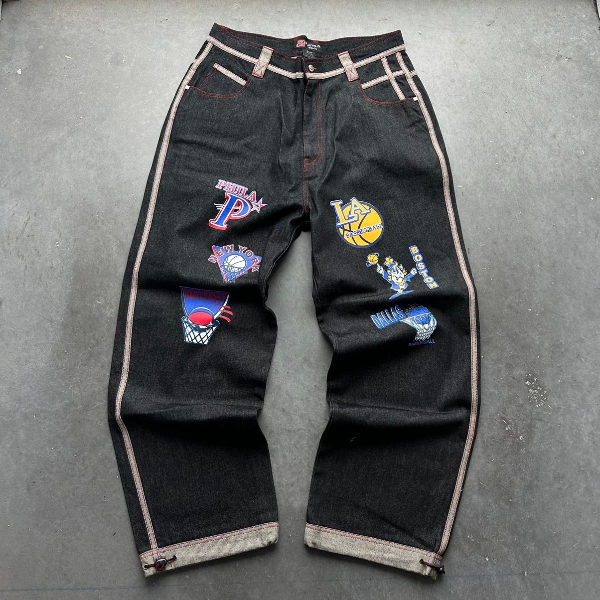 Pre-owned Jnco X Southpole Crazy Vintage Y2k Baggy Jeans Wide Leg Grunge Jnco Southpole In Black