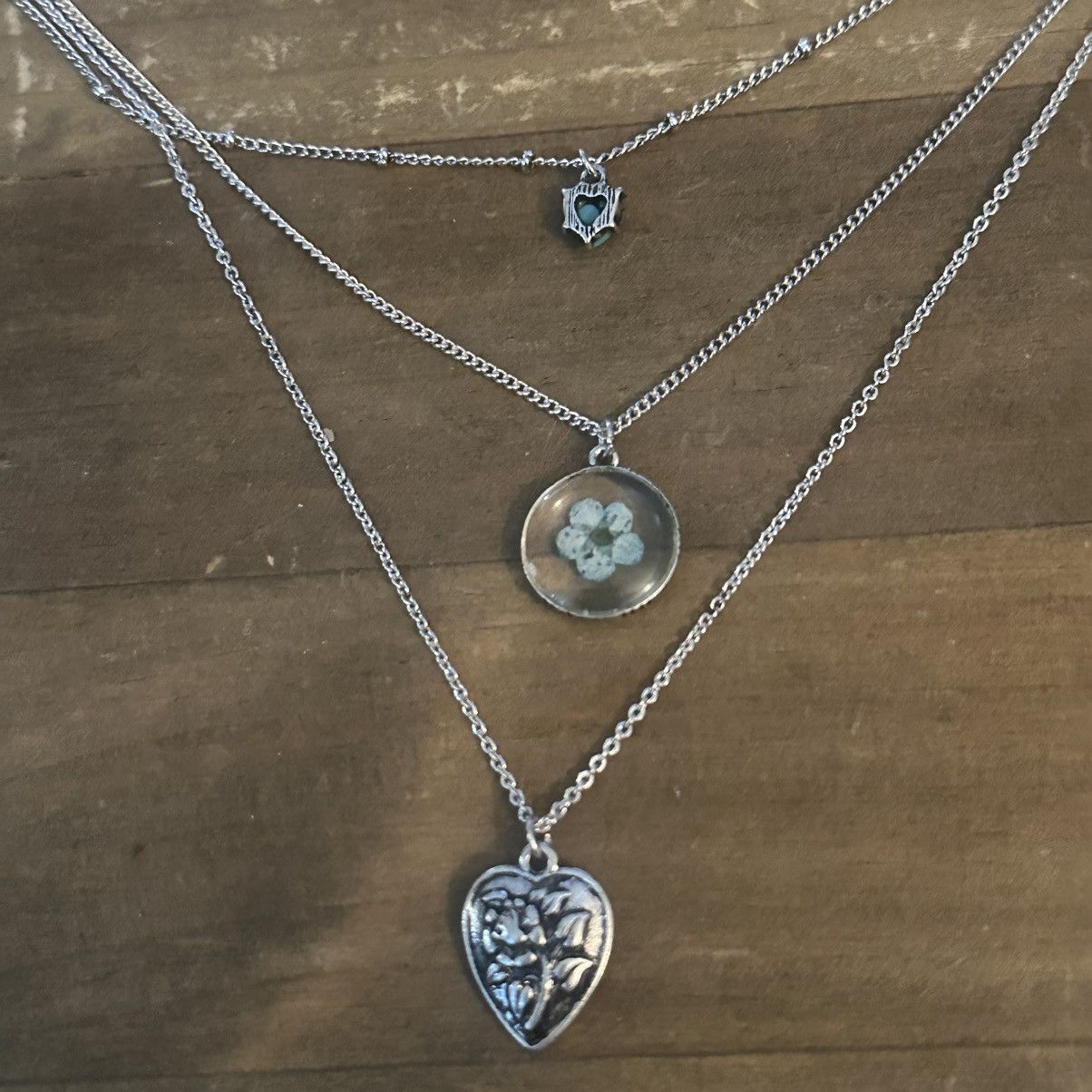 Other Silver tone multi layered pendant necklace Size ONE SIZE - 5 Thumbnail