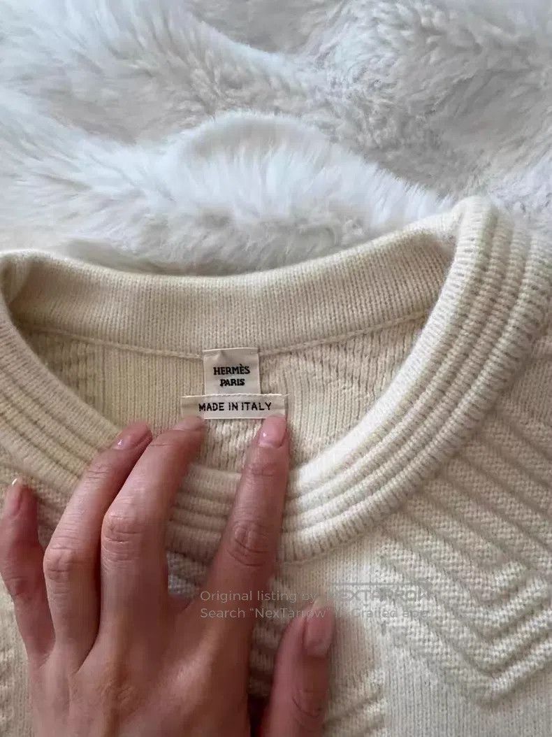 Hermes Hermes Cashmere Knit Dress, Beige, 100% Cashmere Size XS / US 0-2 / IT 36-38 - 3 Thumbnail