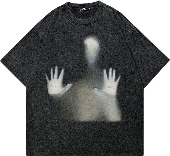 Japanese Brand Save Me Human Shadow Graphic T Shirt Size US XL / EU 56 / 4 - 1 Thumbnail