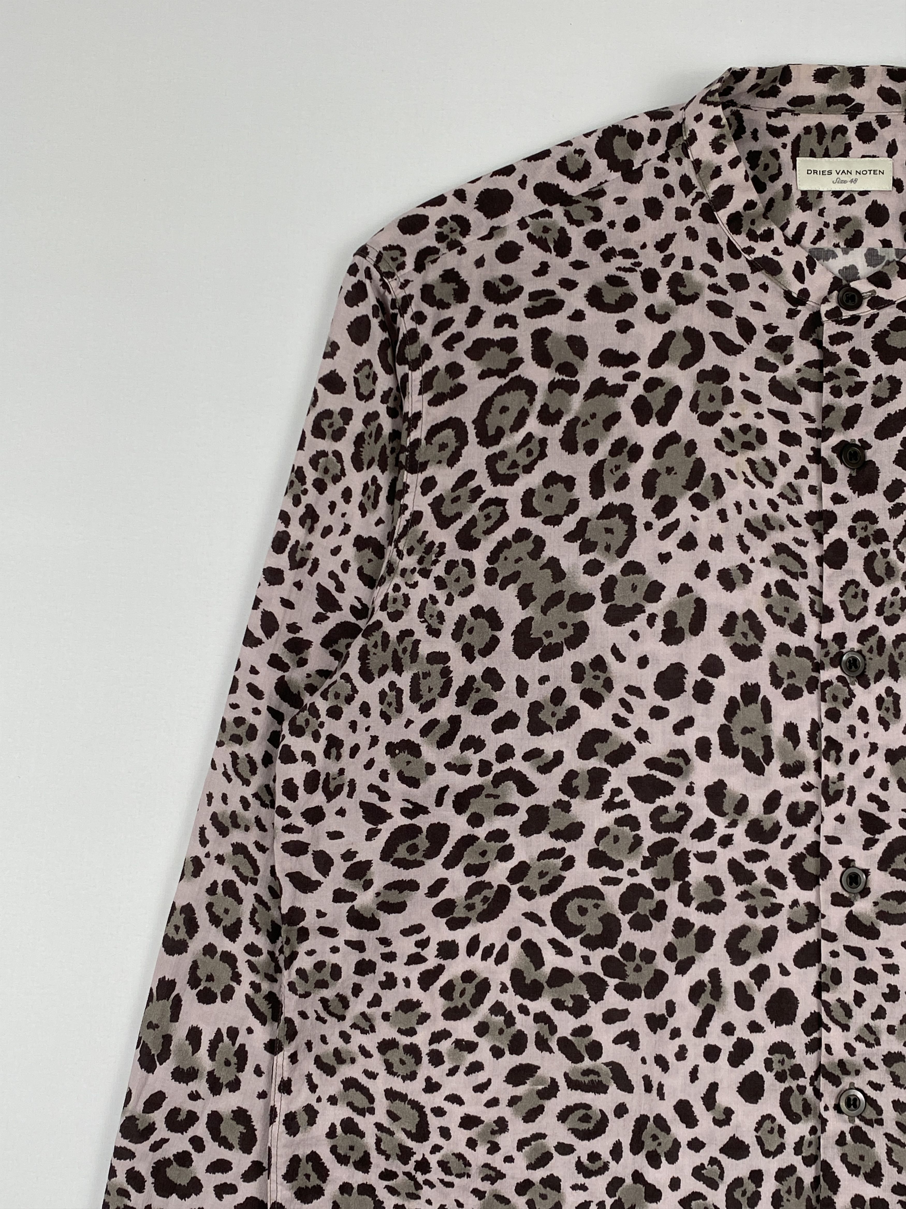 Dries Van Noten Leopard Print Long Sleeve Polo Size US M / EU 48-50 / 2 - 6 Thumbnail