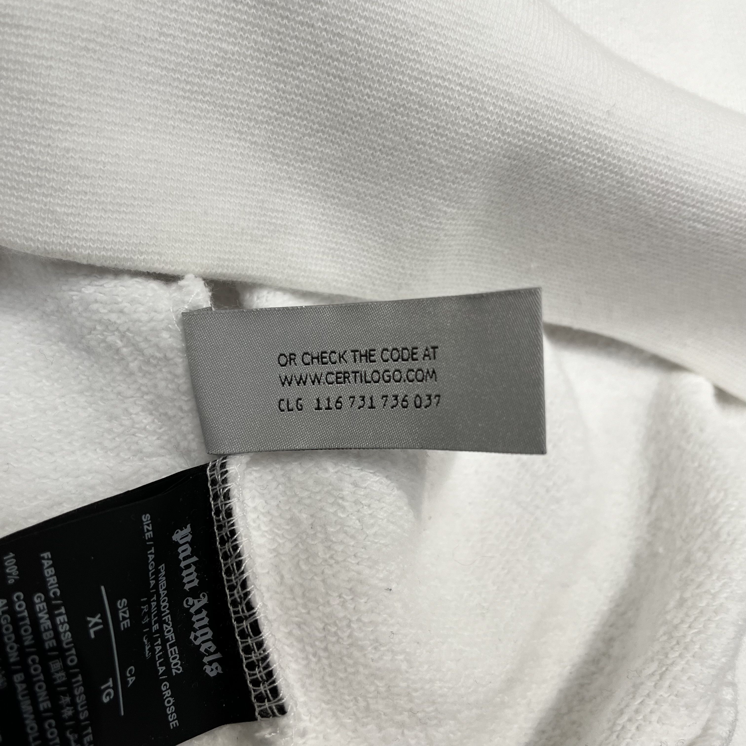 Palm Angels Palm Angels Milano Sprayed Crewneck White Size US XL / EU 56 / 4 - 7 Thumbnail
