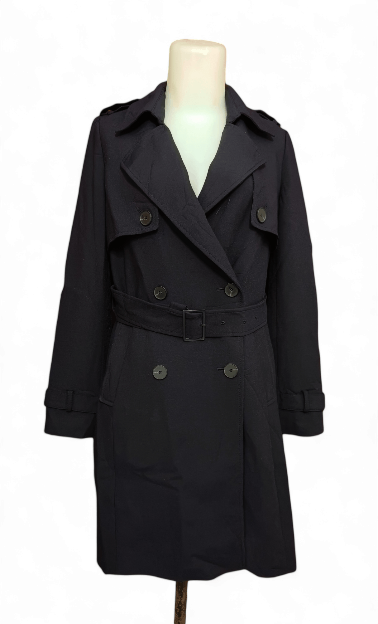 Other LIST Women's Black Trench Coat Size S / US 4 / IT 40 - 4 Thumbnail