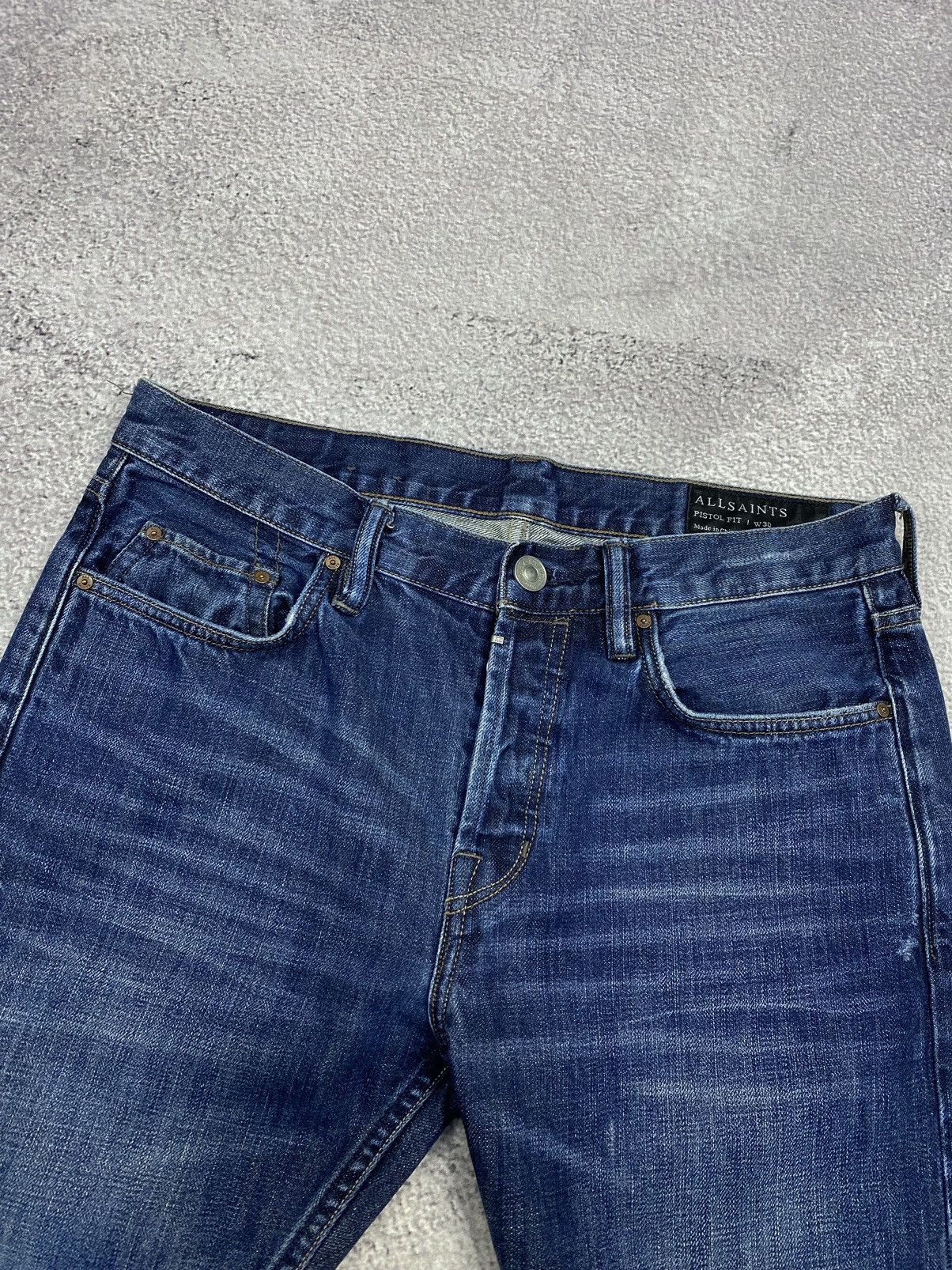 Allsaints AllSaints Kanaba Pistol Fit Blue Distressed Jeans Size US 30 / EU 46 - 5 Thumbnail