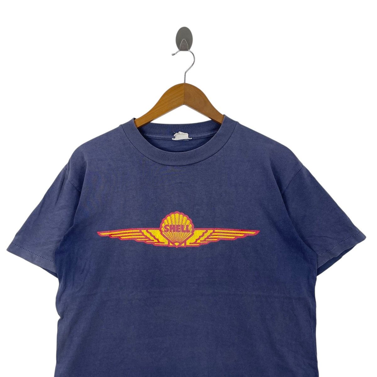 Vintage Vintage 90s Shell Tee Shirt Size US M / EU 48-50 / 2 - 2 Thumbnail