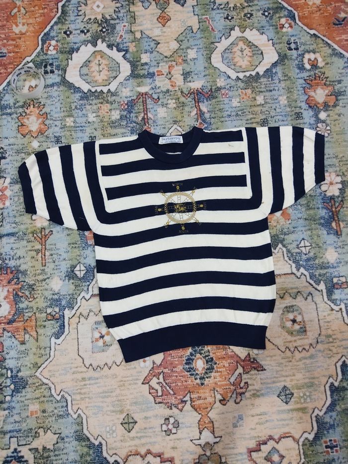 Burberry Vintage 80s Burberry T-Shirt (Made In England) Size US XS / EU 42 / 0 - 1 Thumbnail