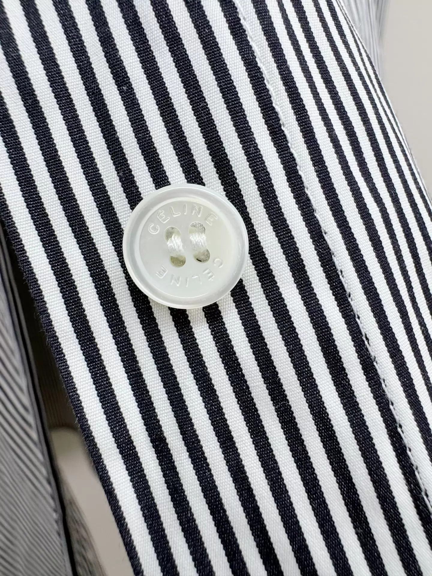 Celine Old Celine Striped Shirt 38 (worn 2x, like new) Size XS / US 0-2 / IT 36-38 - 5 Thumbnail
