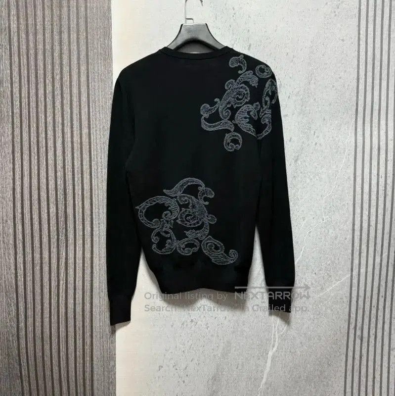 Versace Versace Black Wool Embroidered Pullover Sweater . Size US S / EU 44-46 / 1 - 2 Thumbnail