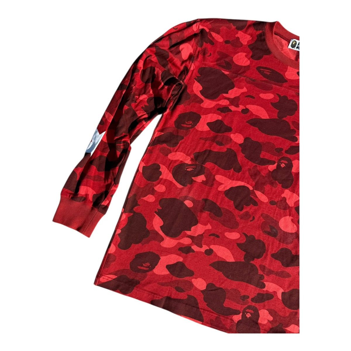 Bape BAPE Red Camo Long Sleeve Tee Lightning Bolt Sleeve Size L Size US L / EU 52-54 / 3 - 2 Thumbnail