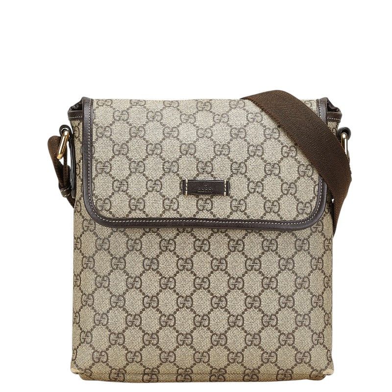 Gucci Gucci GG Supreme Pvc Shoulder Bag Leather Crossbody Bag 223666 in Beige, Women's