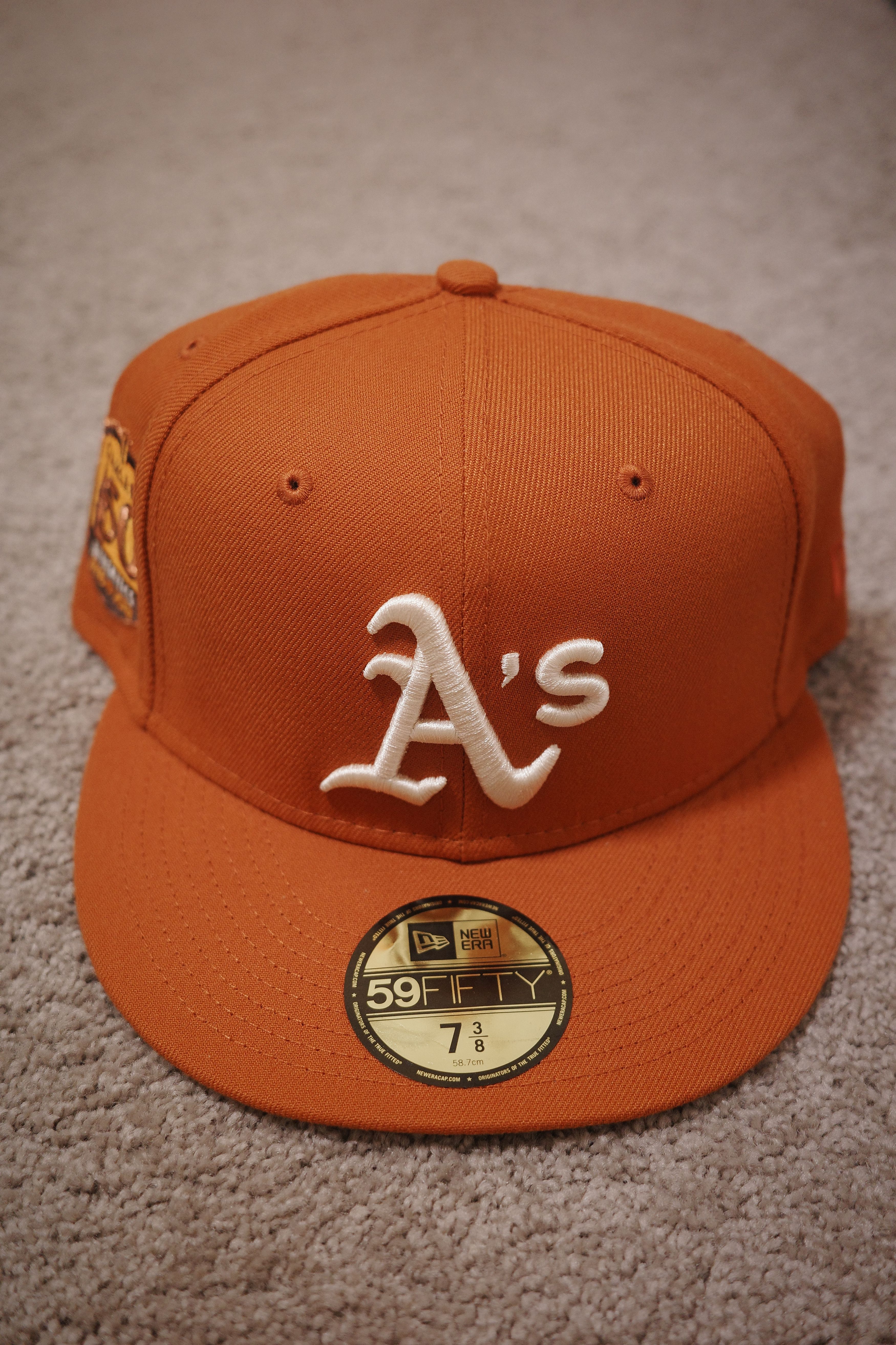 image of Campfire Oakland Athletics Hat Club 59Fifty Fitted in Burnt Orange, Men's