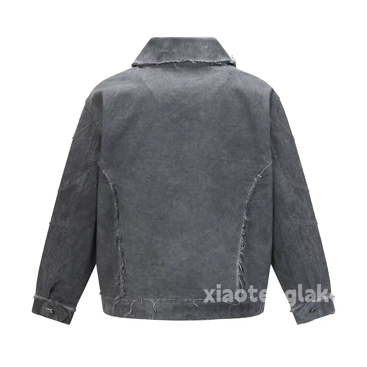 Washed faded utility punk yuppie grunge cargo jacket