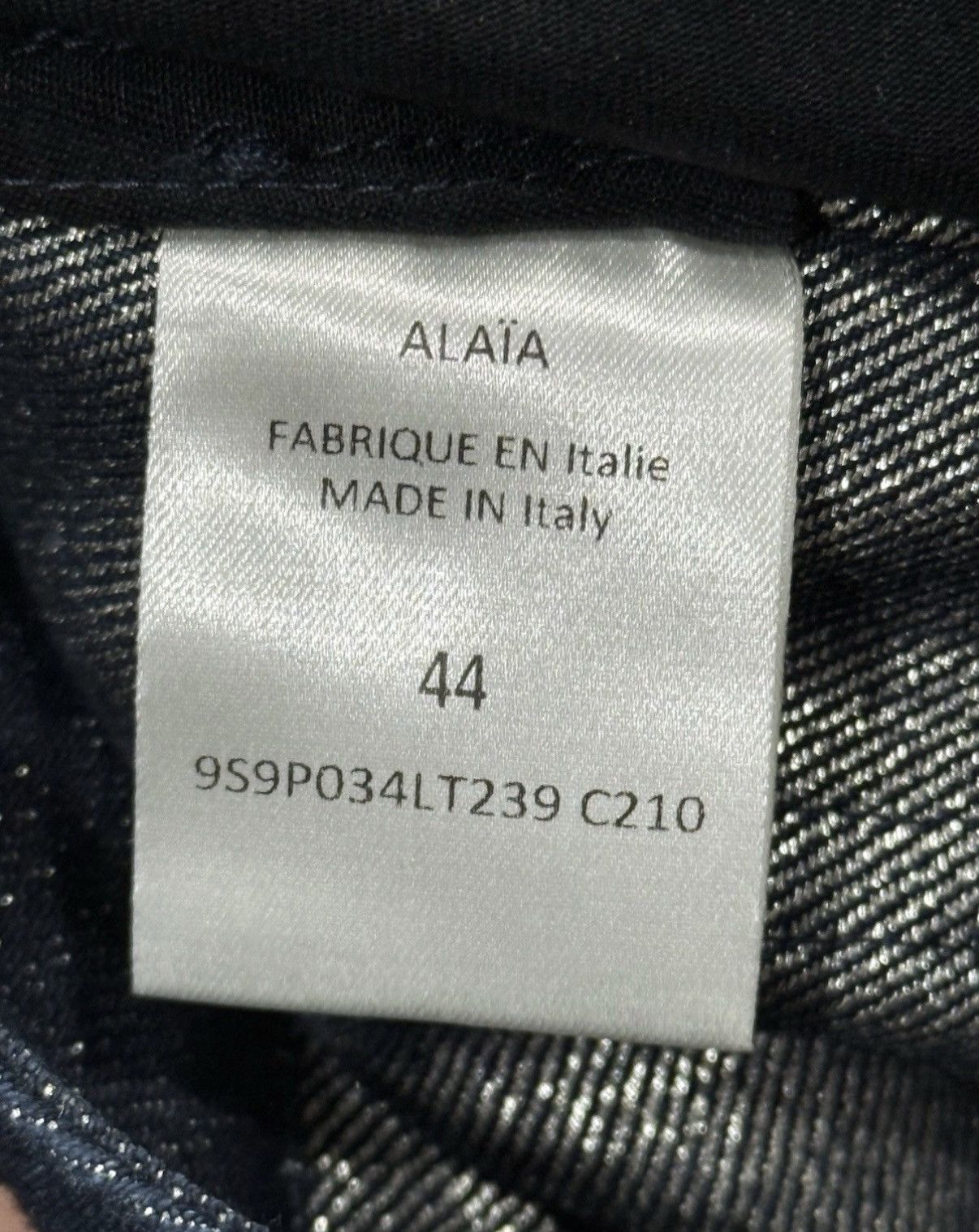 Alaia Alaia Metallic Cropped High Rise Straight Leg Indigo Jeans Size 30" / US 8 / IT 44 - 4 Thumbnail