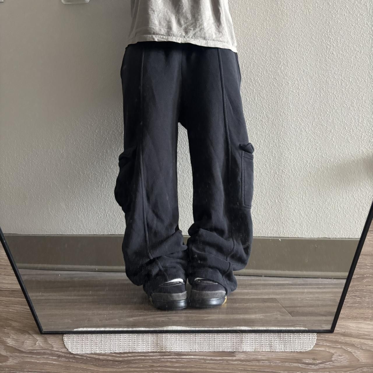 Vintage Crazy Vintage Y2K/2000s Baggy Black Streetwear Essential Cargo Sweatpants! Fits M Size US 30 / EU 46 - 2 Thumbnail