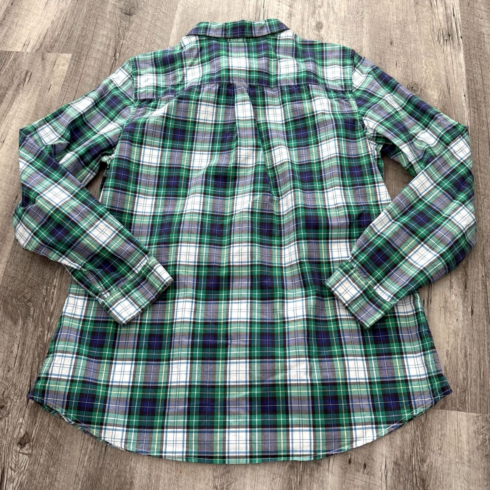 Vintage VINTAGE LL Bean Button Up Shirt Womens L Tartan Plaid Blue Green Long Sleeve Woven Size L / US 10 / IT 46 - 7 Thumbnail