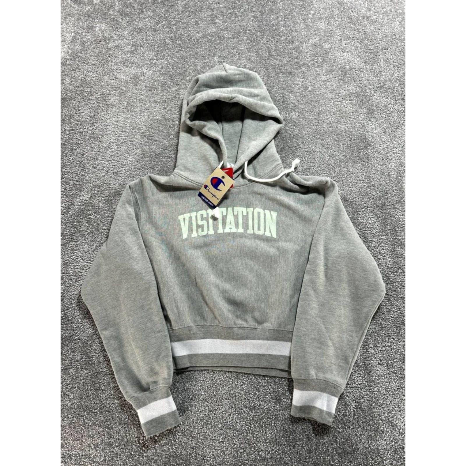 Champion Champion Hoodie Reverse Weave Visitation Cropped Womens Small Gray New Size S / US 4 / IT 40 - 2 Thumbnail