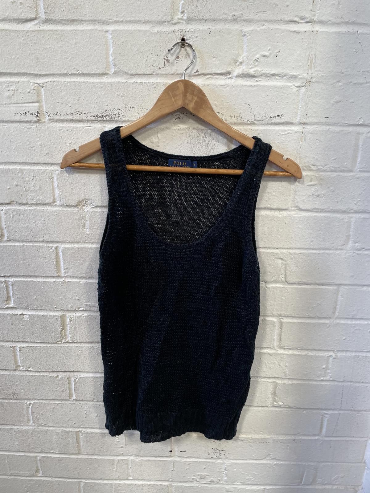 Polo Ralph Lauren Polo Ralph Lauren Black Knit Tank Top Size S / US 4 / IT 40 - 1 Thumbnail