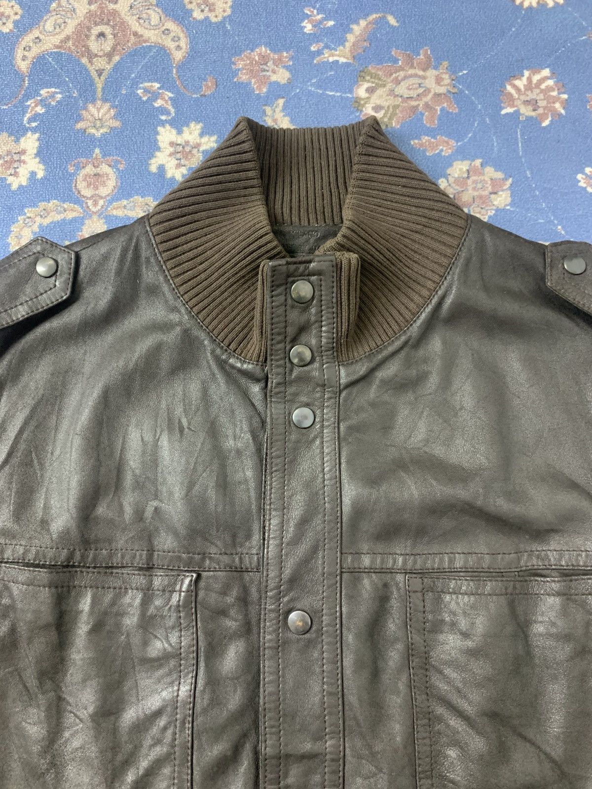 Prada Vintage PRADA Leather Biker Jacket Size US M / EU 48-50 / 2 - 8 Thumbnail