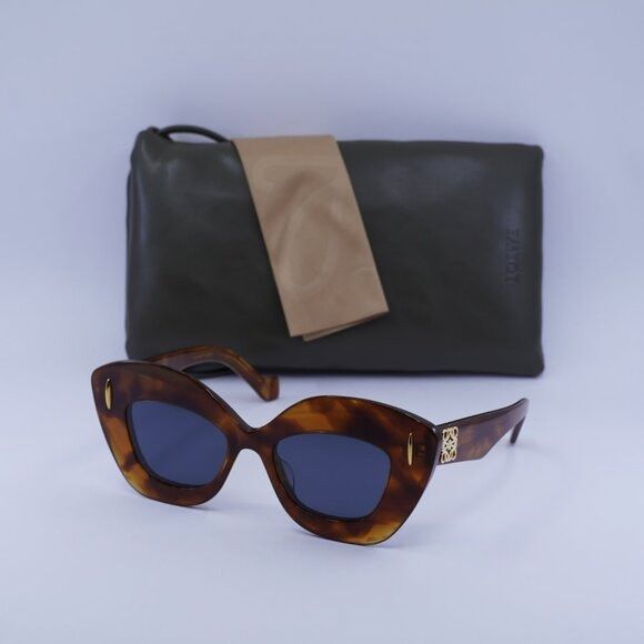 Loewe Loewe LW40127I 53V Sunglasses Blonde Havana Cat Eye Frame Size ONE SIZE - 11 Thumbnail