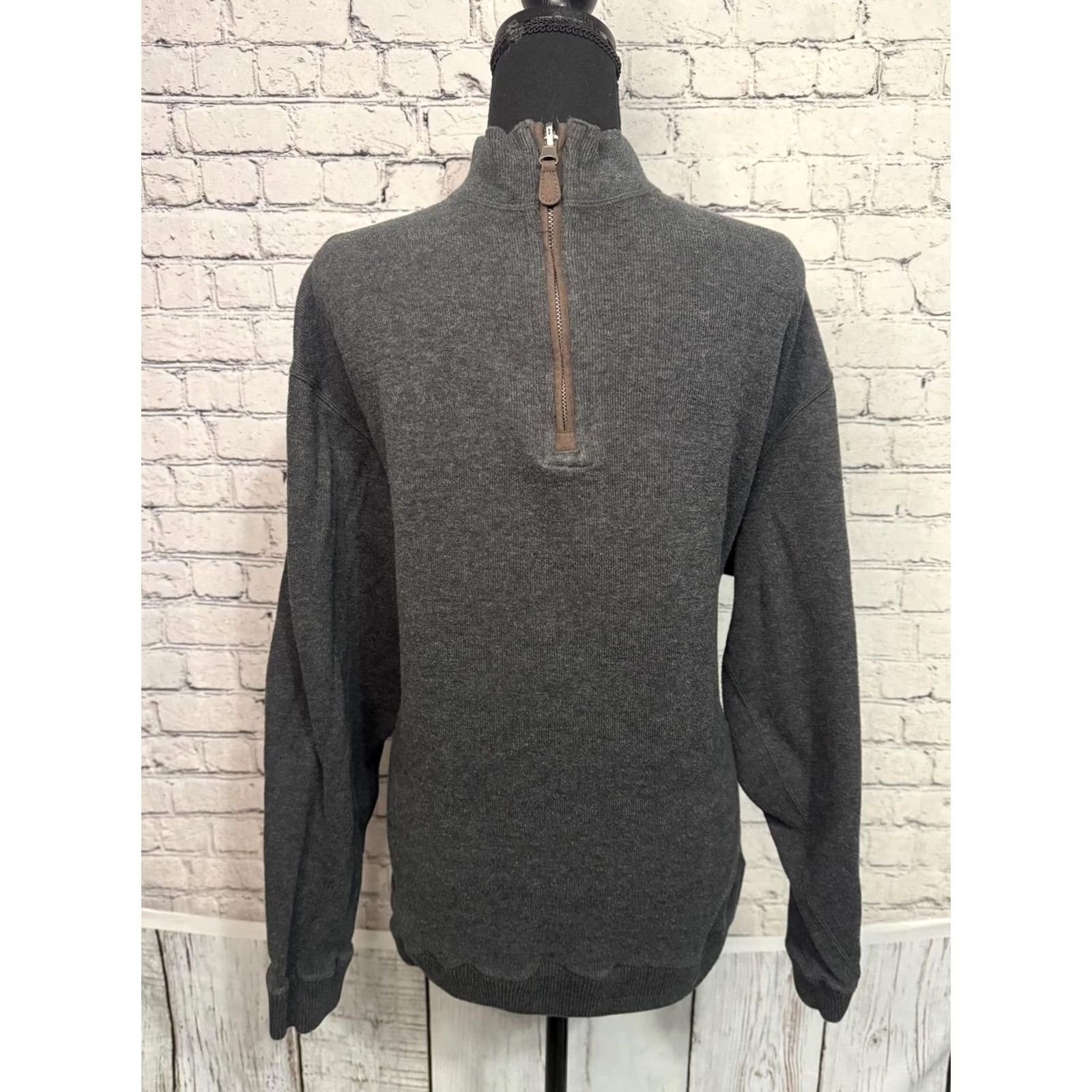 Cremieux Cremieux Men's Half Zip Sweater Charcoal Gray XL Windbreaker Jacket with Zipper Size US XL / EU 56 / 4 - 6 Thumbnail