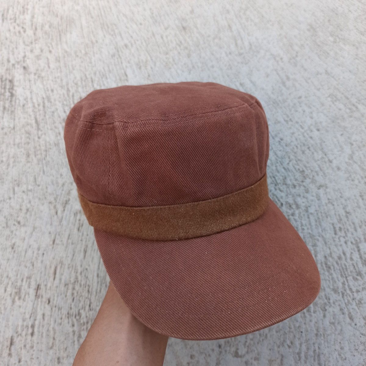 Global Work × Japanese Brand newsboy mix patrol hat with leather adjust by global work Size ONE SIZE - 5 Thumbnail