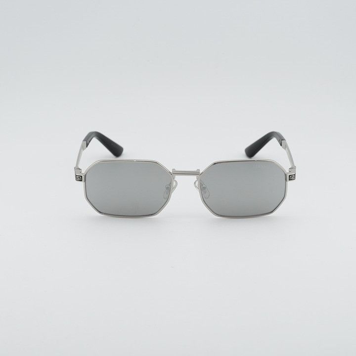 Versace Versace VE2297 1000/6G Sunglasses Silver Rectangle Frame Size ONE SIZE - 2 Thumbnail