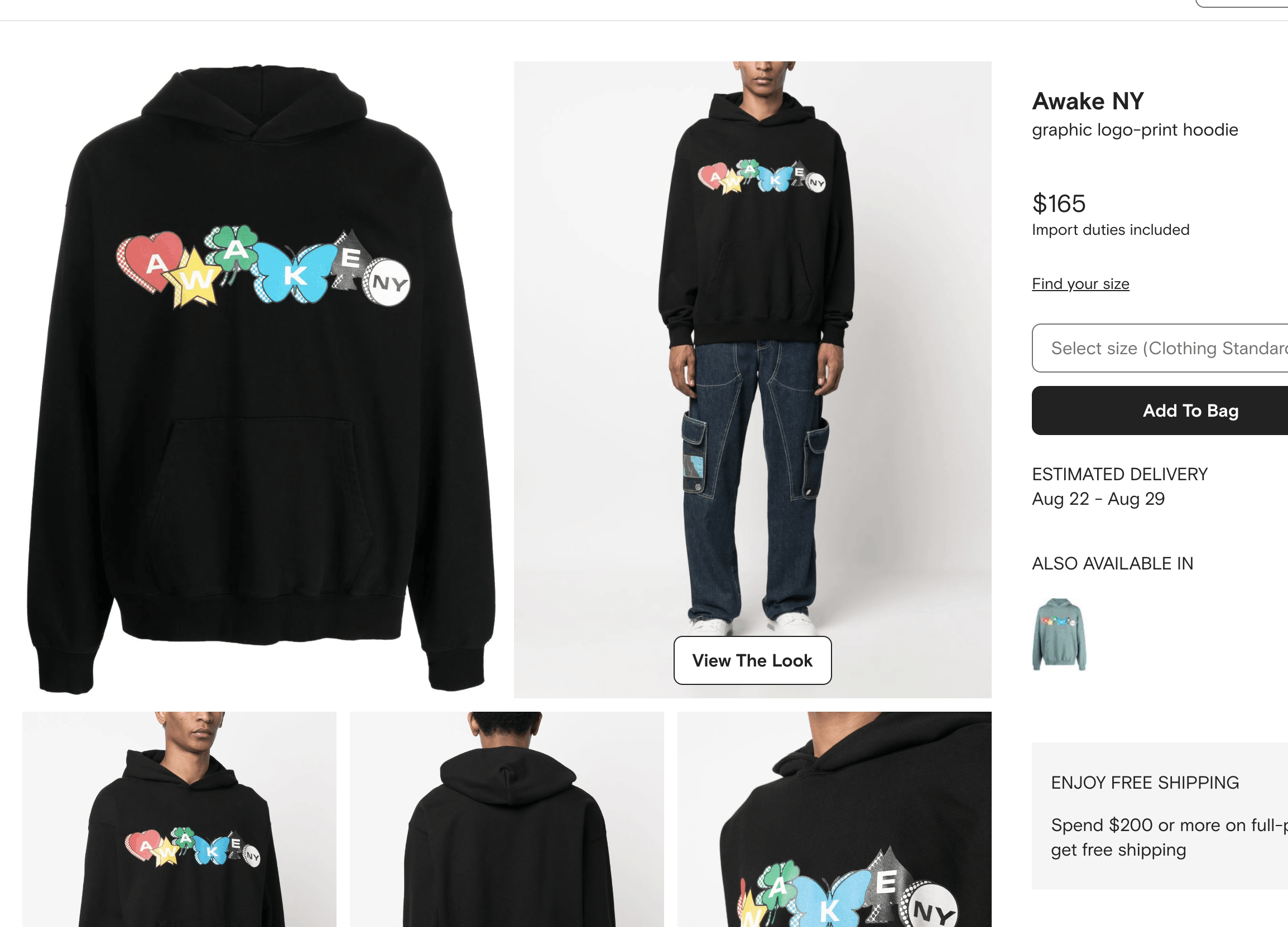 Awake NY Awake NYC Charm Logo Hoodie Size US L / EU 52-54 / 3 - 8 Thumbnail