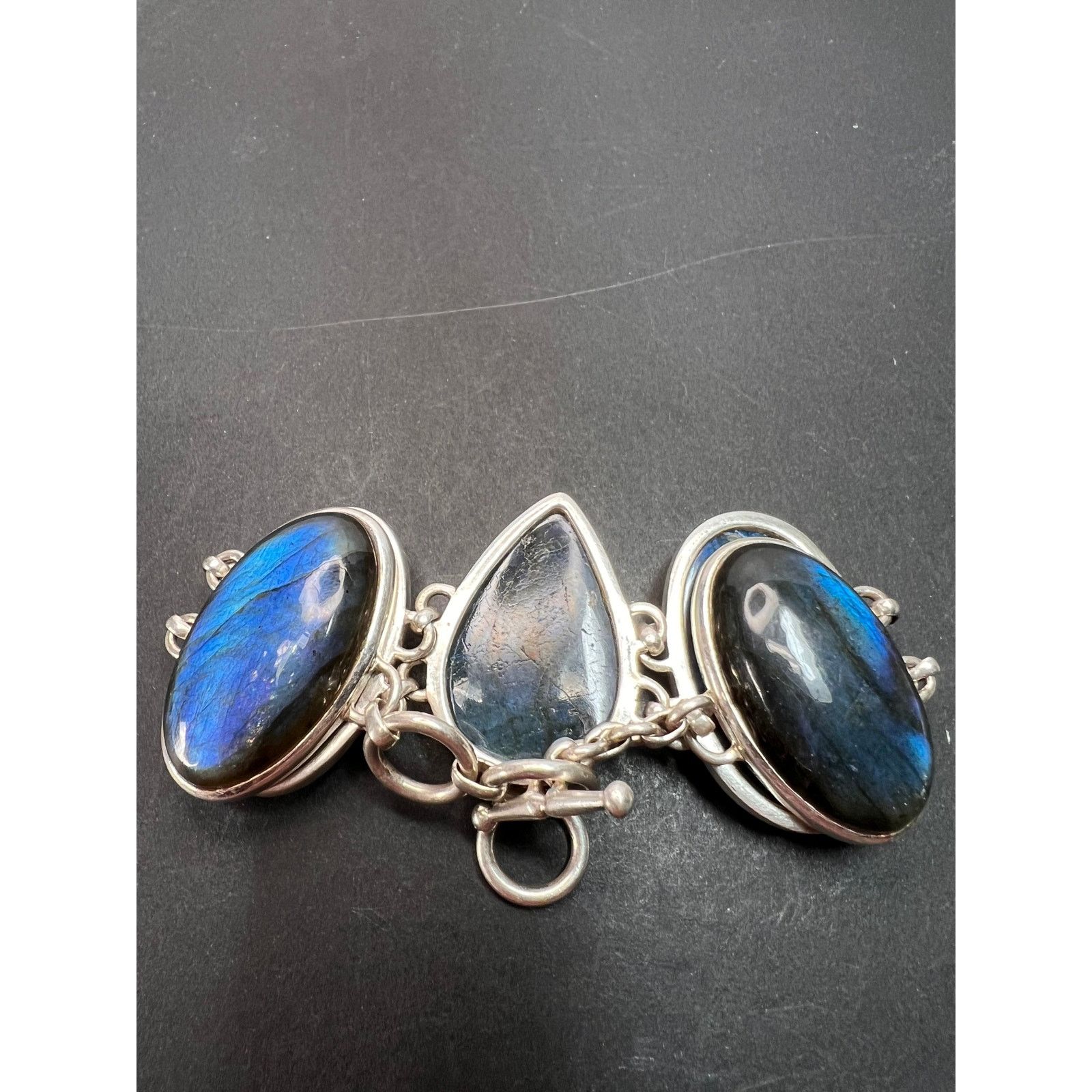 Other NEW Labradorite 925 chunky toggle bracelet 6.5-7.75 inch Size ONE SIZE - 3 Thumbnail