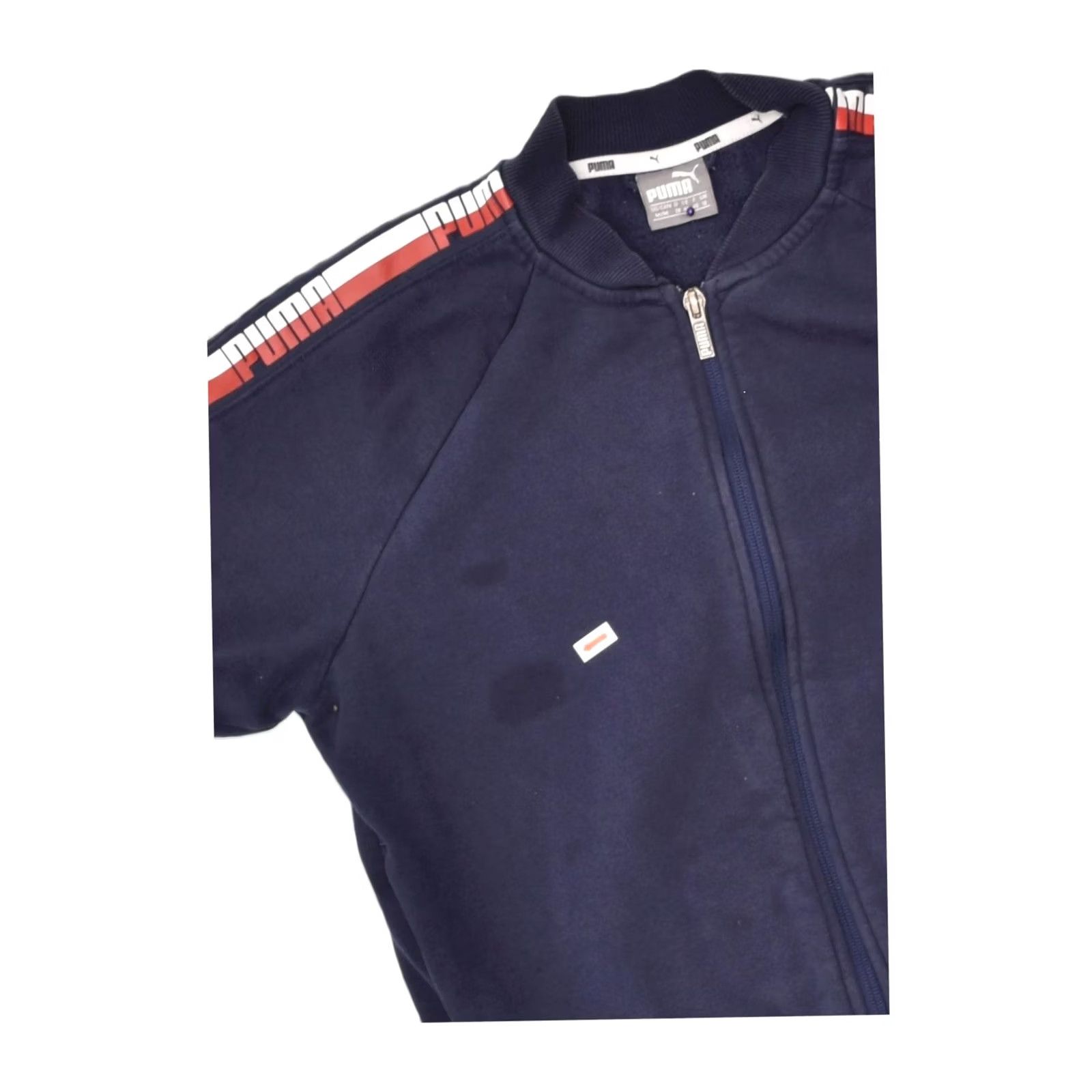Puma PUMA Womens Tracksuit Top Jacket Medium Navy Blue Cotton UK 12 Size XL / US 12-14 / IT 48-50 - 3 Thumbnail