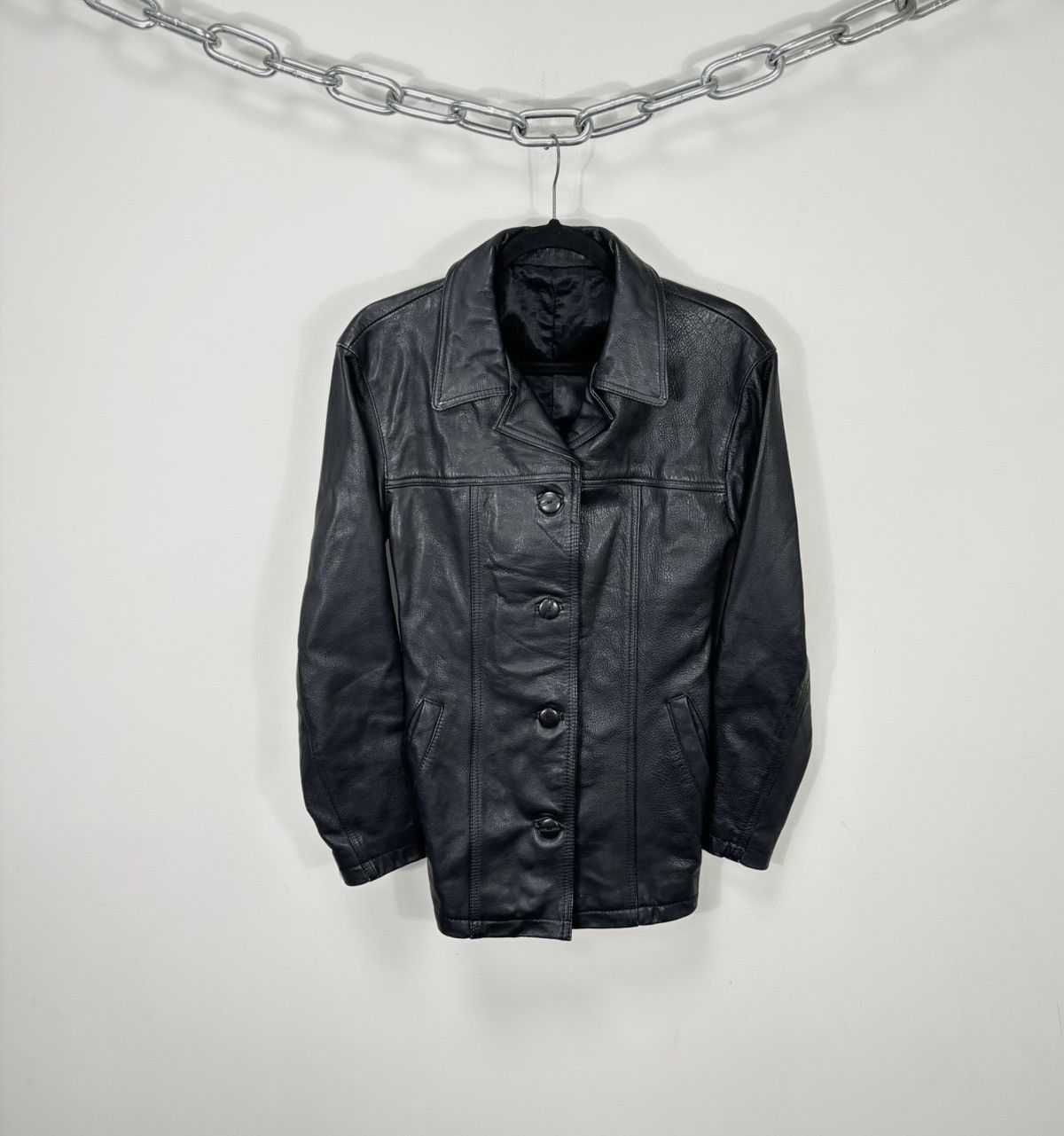Claude Montana Vintage Claude Montana Ideal Cuir Women’s Leather Jacket Size M / US 6-8 / IT 42-44 - 1 Thumbnail