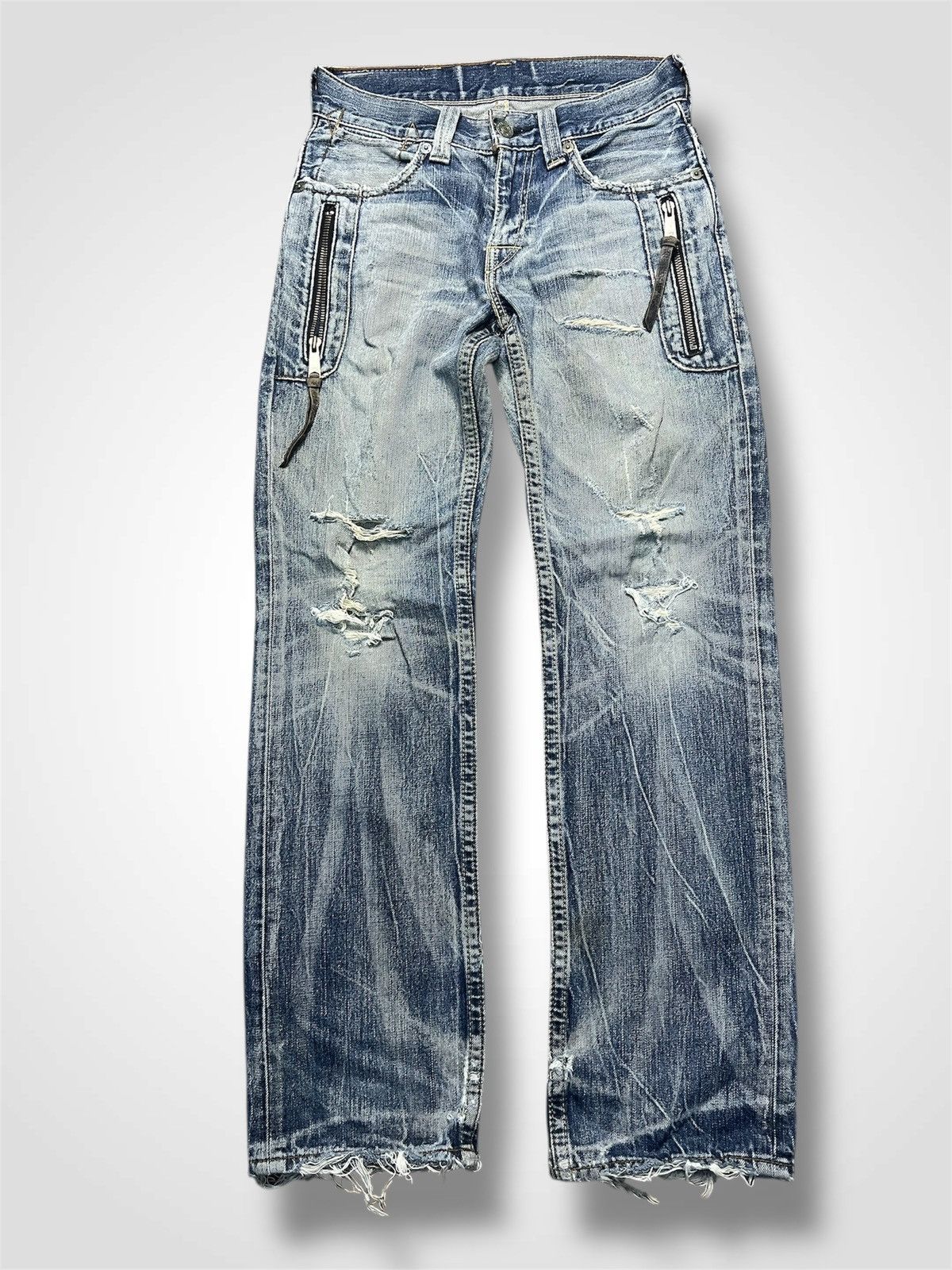 Levi's Levi’s 502 Custom Ripped Jeans (43) Size US 30 / EU 46 - 1 Thumbnail