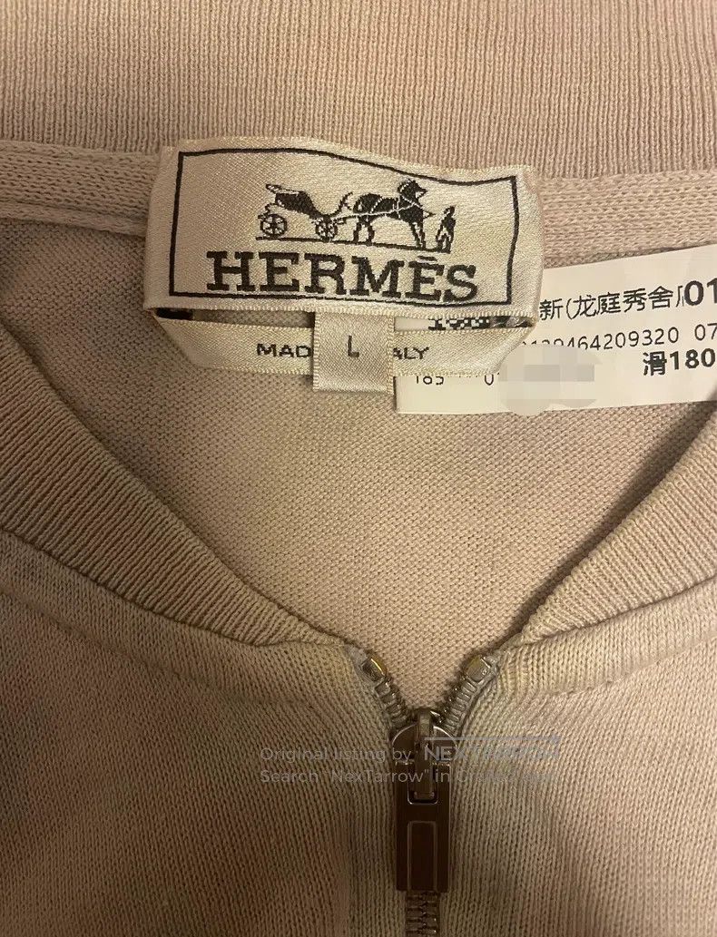 Hermes Hermes Half-zip short-sleeve knitwear Size US L / EU 52-54 / 3 - 3 Thumbnail