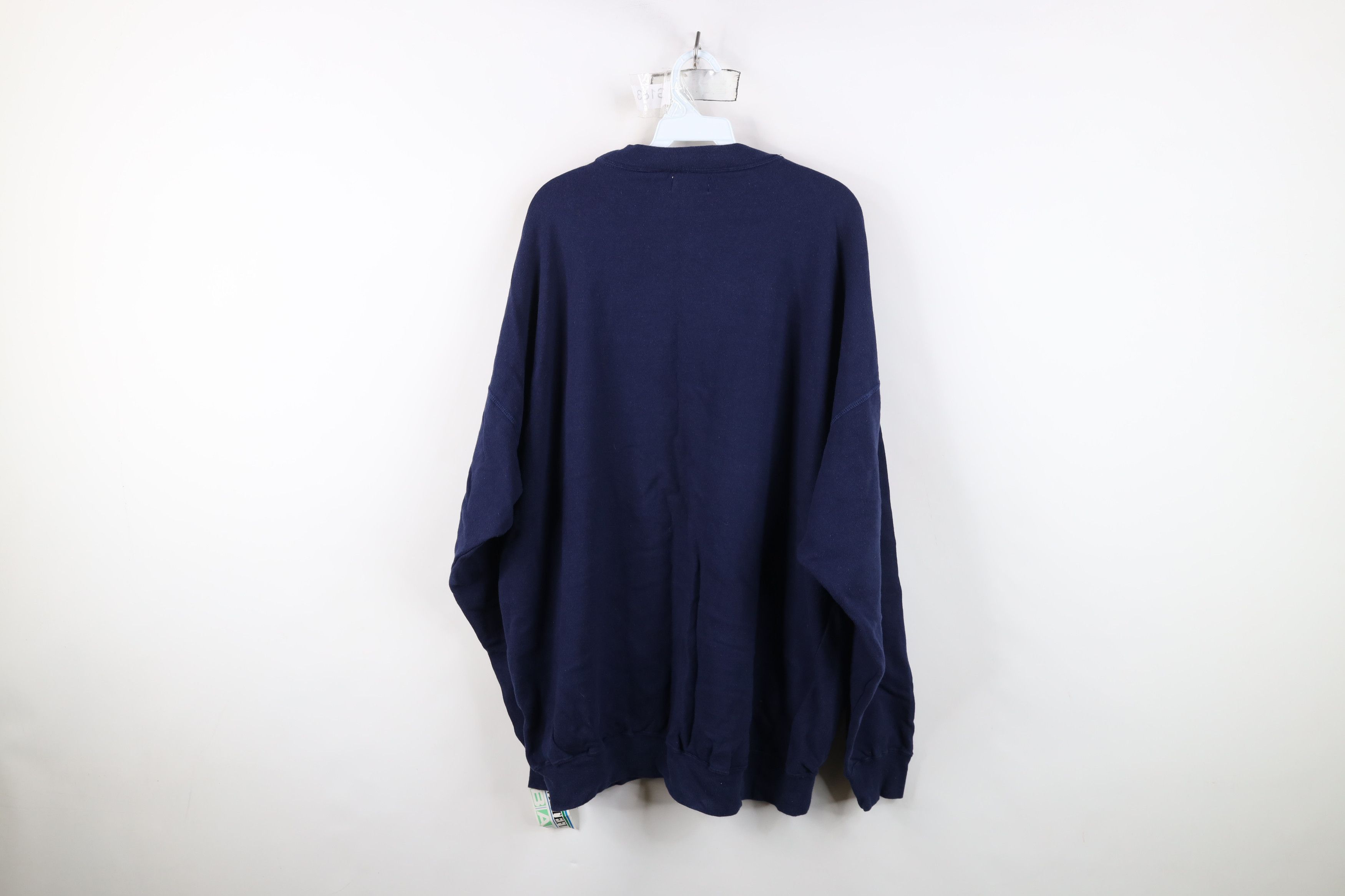 Vintage Deadstock Vintage 90s Streetwear Terry Sweatshirt Blue Size US XL / EU 56 / 4 - 9 Thumbnail