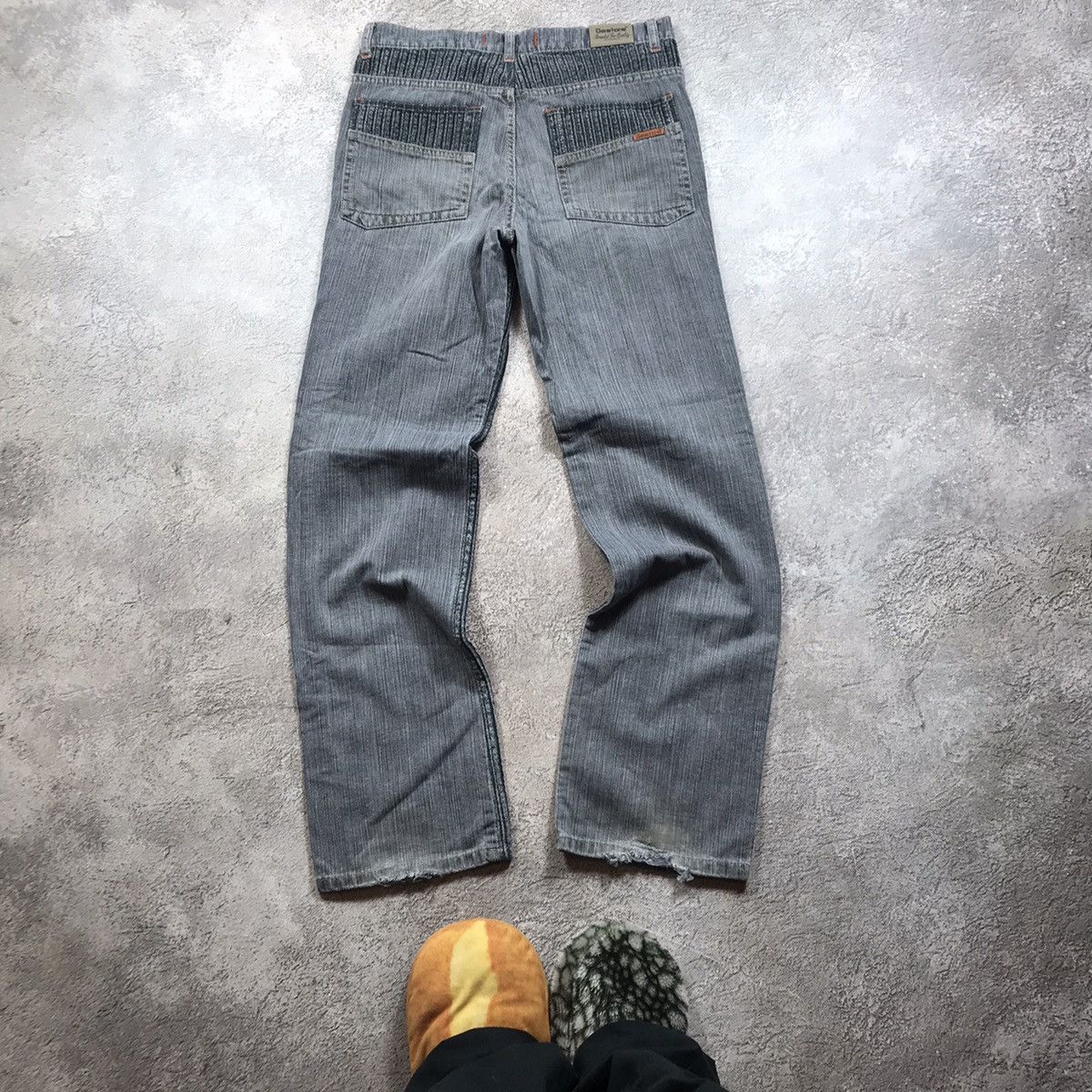 Vintage Vintage Y2K Distressed Baggy Jeans Grunge Skater Logo 29 Size 29" - 4 Thumbnail