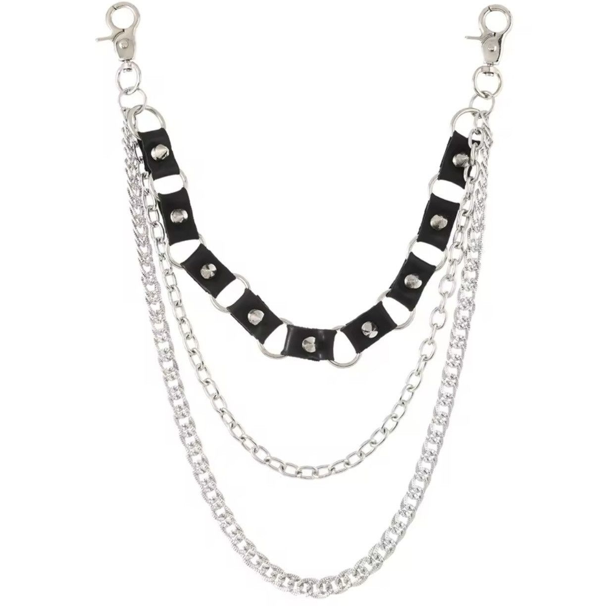 Jewelry Punk style multi-layer spiky jeans waist chain Size ONE SIZE - 6 Thumbnail