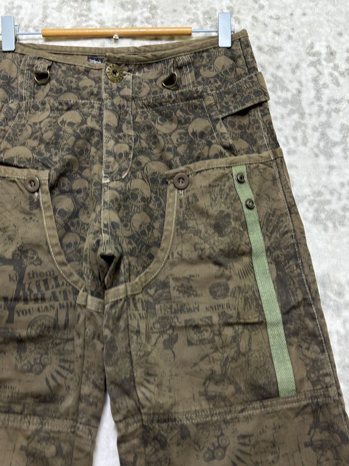 Vintage Risefire Designer Technical Dept Overprint Bondage Pant Size US 29 - 5 Thumbnail