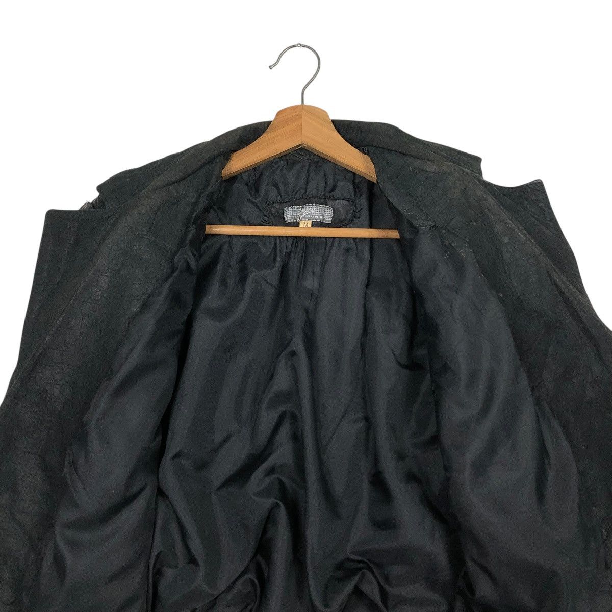Vera Pelle 🔥VINTAGE CROPPED BIKER LEATHER JACKET AMICA VERA PELLE Size US M / EU 48-50 / 2 - 16 Thumbnail