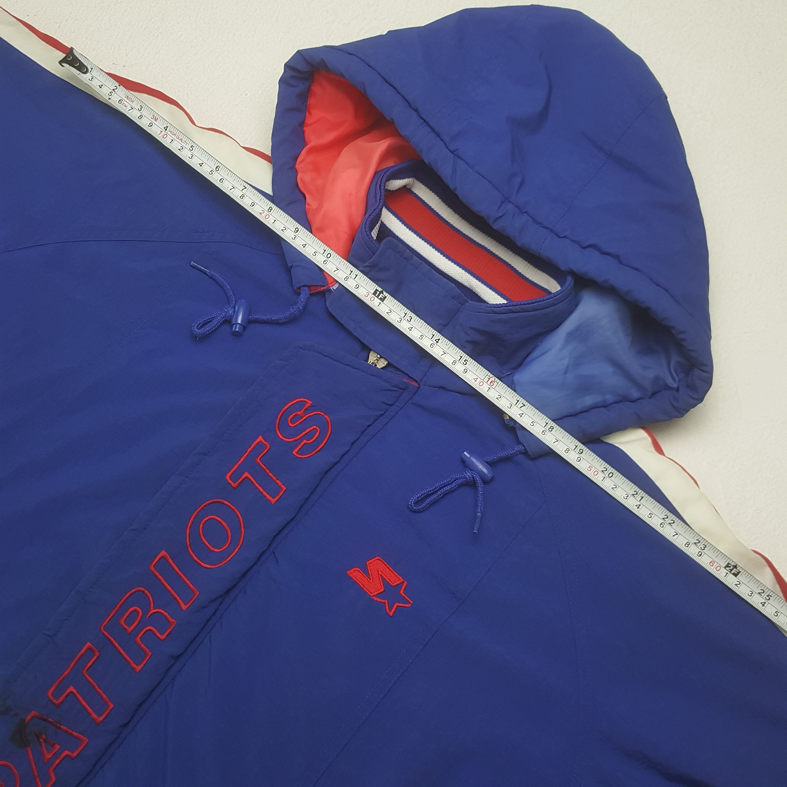 Starter × Vintage Vintage Starter Patriots Windbreaker Zipper Jacket Hoodie Size US XL / EU 56 / 4 - 6 Thumbnail