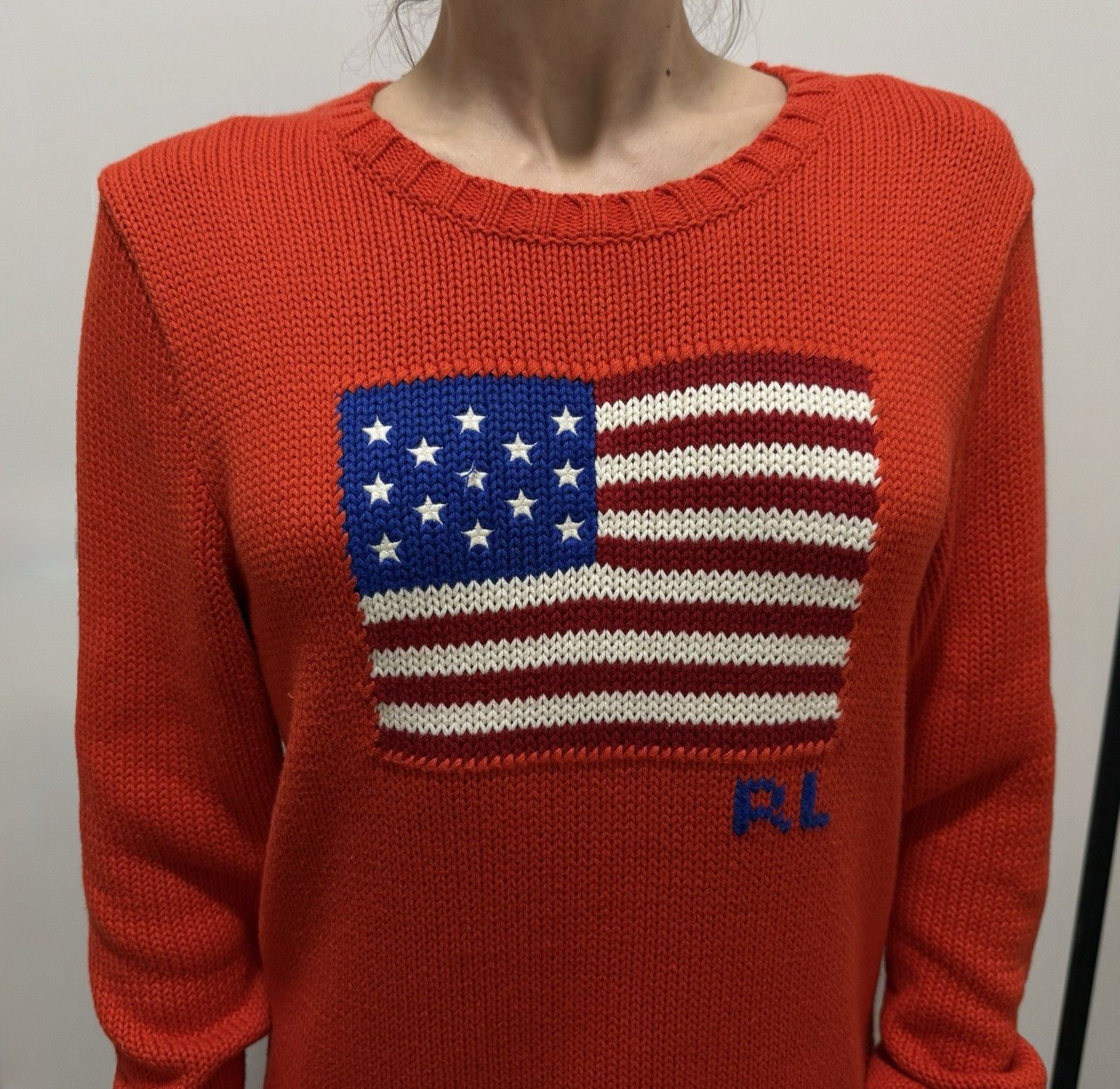 Polo Ralph Lauren DDP Polo Ralph Lauren womens Knit Sweater USA Flag Print Size L / US 10 / IT 46 - 3 Thumbnail