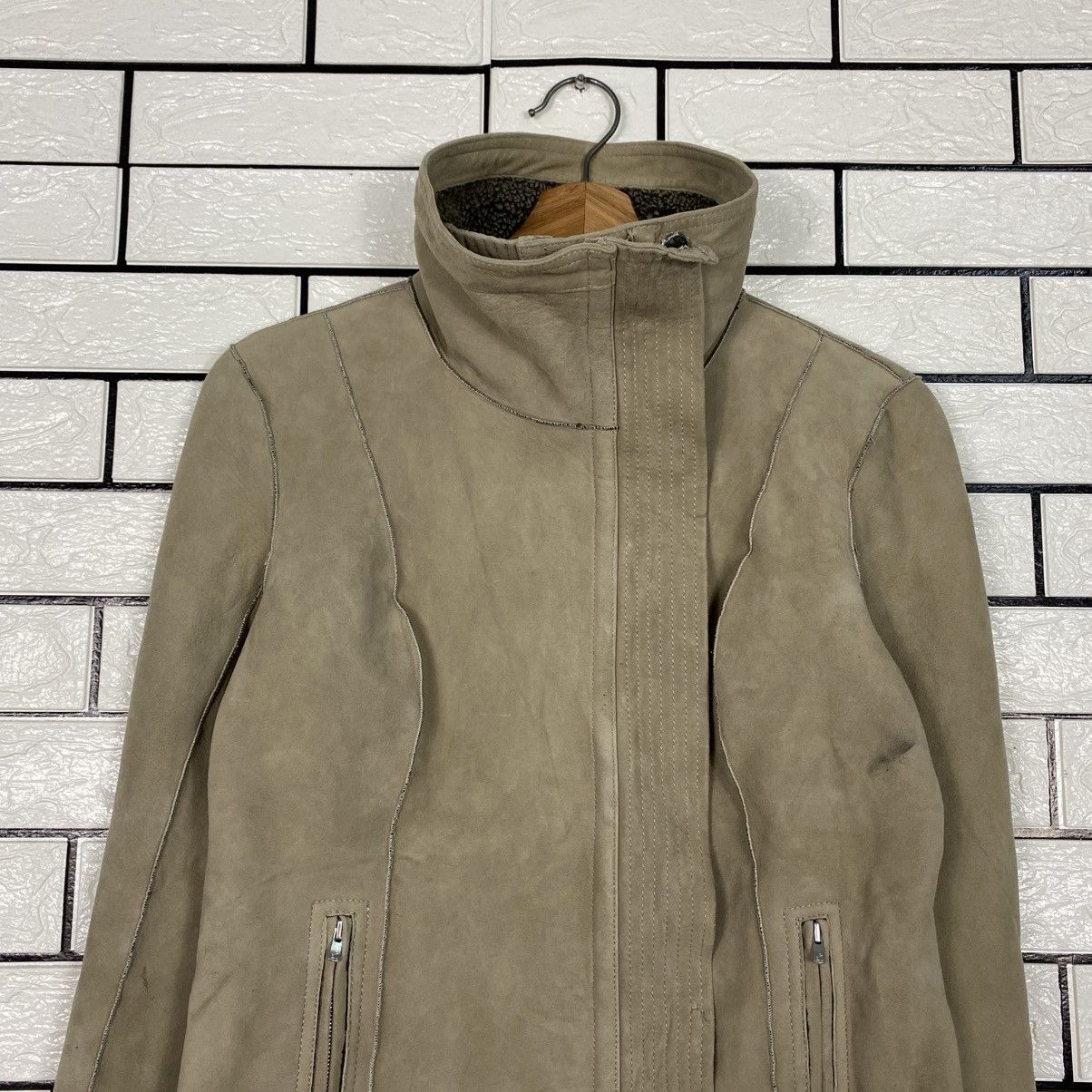 Issey Miyake 📌Cropped Biker Leather Jacket 7 Mamkind Double Collar Size US XS / EU 42 / 0 - 4 Thumbnail