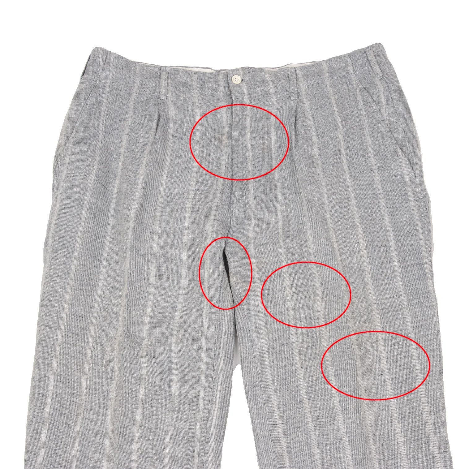 Yohji Yamamoto Yohji Yamamoto Linen-Blend Striped Tapered Pants Size US 38 / EU 54 - 2 Thumbnail