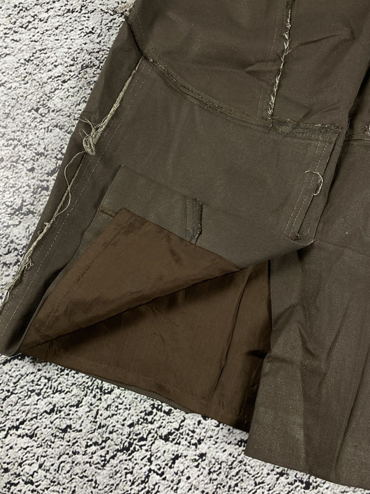 Vintage Vintage 80s brown patchwork midi skirt 00s retro style Size 29" - 2 Thumbnail