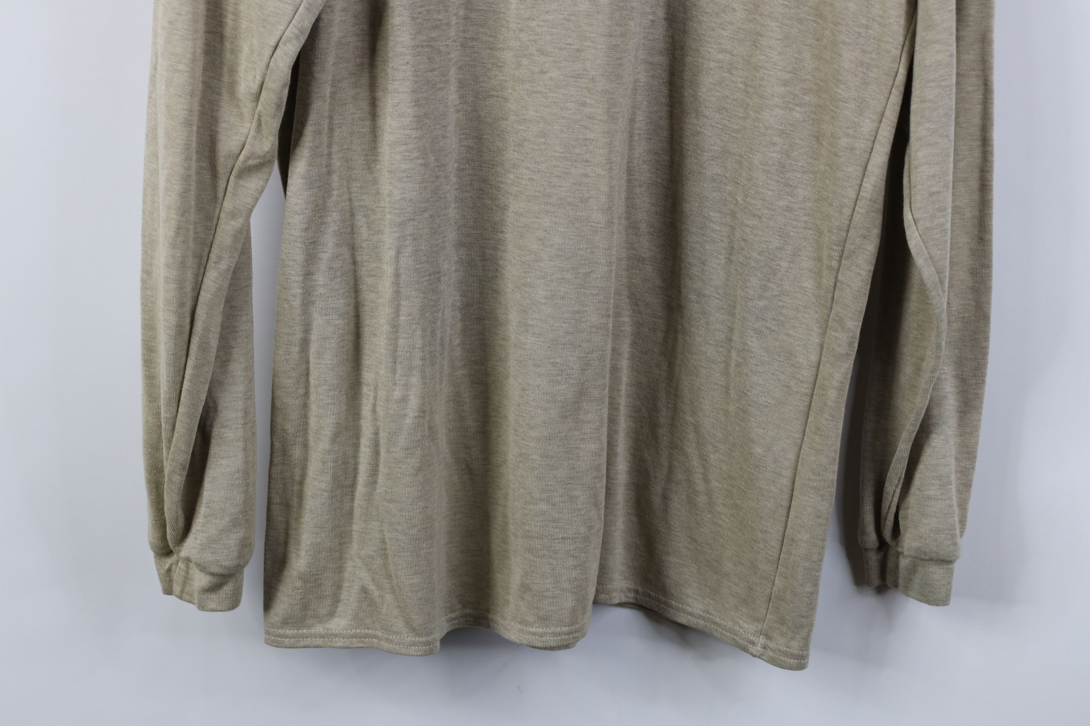 Vintage Vintage 90s Military Knit Long Sleeve T-Shirt Beige USA Size US L / EU 52-54 / 3 - 11 Thumbnail