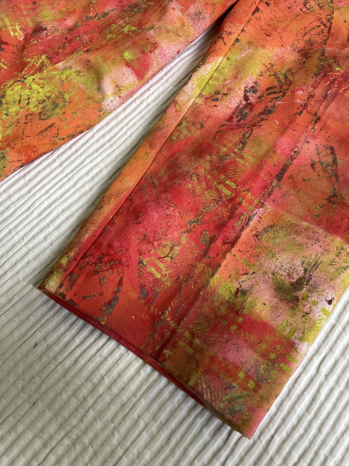 Handmade Ugly Madras Hand Painted Camo Pants Size US 32 / EU 48 - 7 Thumbnail